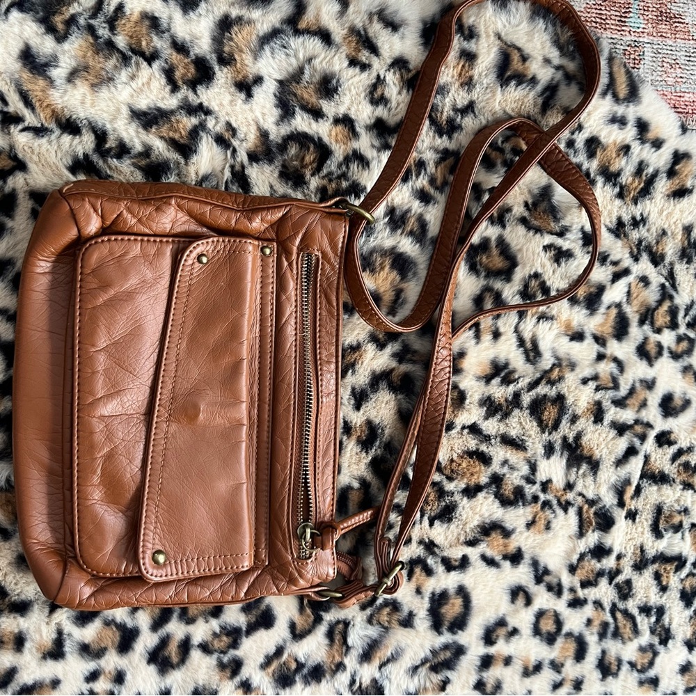 Brown Leather Crossbody Bag